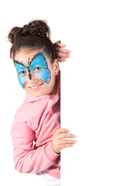 Chica con la cara de pintura — Foto de Stock