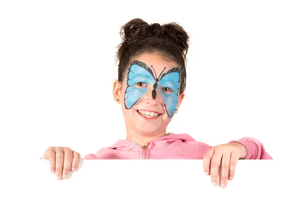 Girl with face-paint — Stock Photo, Image