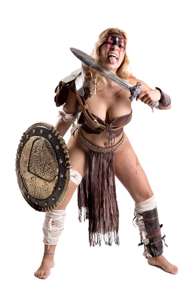 Woman gladiator / Ancient warrior — стоковое фото