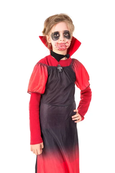 Kid in halloween kostuum — Stockfoto