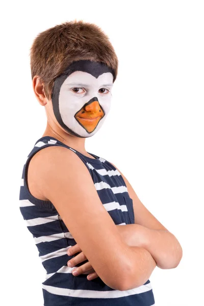 Boy with face-paint — Stock Photo, Image