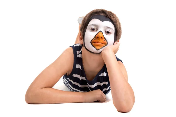 Boy with face-paint — Stock Photo, Image