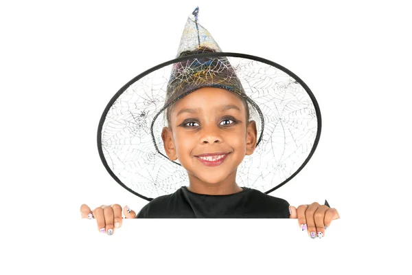 Young girl witch in Halloween — Stock Photo, Image