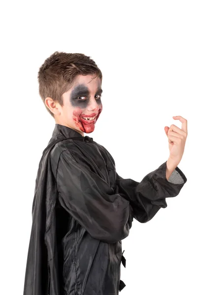 Kid in halloween kostuum — Stockfoto