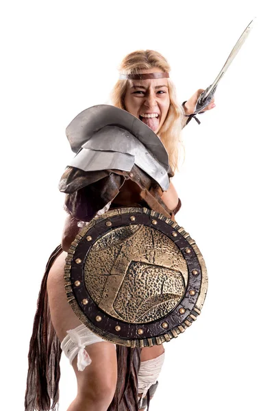 Woman gladiator / Ancient warrior — стоковое фото