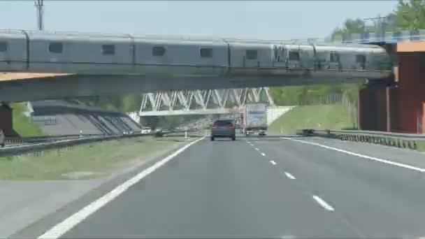 폴란드 2018 프라하 고속도로에 자동차 폴란드에 유료도로에 여행에 — 비디오
