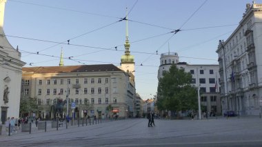 Brno, Çek Cumhuriyeti - 6 Mayıs 2018: eski şehir'in mimaride bir görünüm.