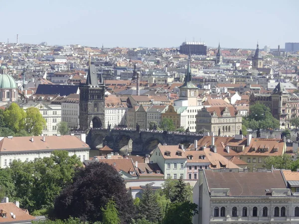 Praga Czechy Maja 2018 Panorama Miasta Pragi Nieruchomości Pradze Widok — Zdjęcie stockowe