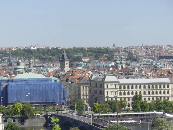 Praga Czechy Maja 2018 Panorama Miasta Pragi Nieruchomości Pradze Widok — Zdjęcie stockowe