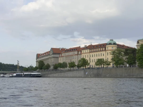 Praga República Checa Mayo 2018 Puente Carlos Río Moldava Vista —  Fotos de Stock