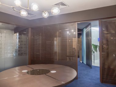 İç modern bir ofis. Şirket ofis mobilya.