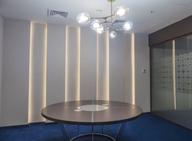 İç modern bir ofis. Şirket ofis mobilya.