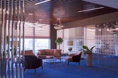 İç modern bir ofis. Şirket ofis mobilya.