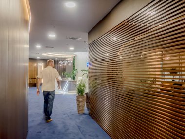 İç modern bir ofis. Şirket ofis mobilya.