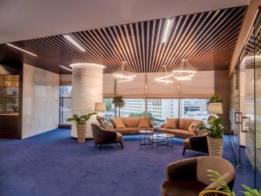 İç modern bir ofis. Şirket ofis mobilya.