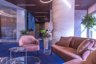 İç modern bir ofis. Şirket ofis mobilya.