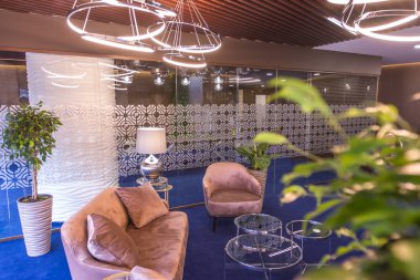 İç modern bir ofis. Şirket ofis mobilya.