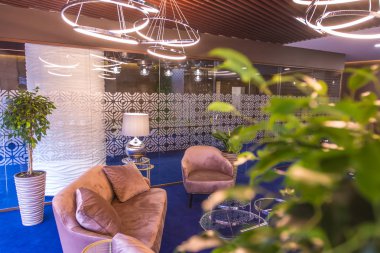 İç modern bir ofis. Şirket ofis mobilya.