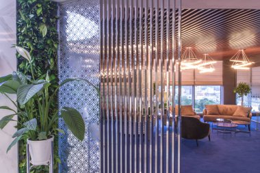 İç modern bir ofis. Şirket ofis mobilya.