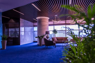 İç modern bir ofis. Şirket ofis mobilya.