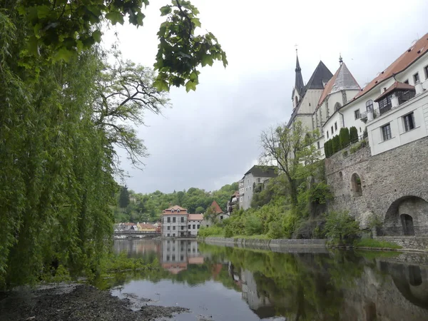 Cesky Krumlov Tjeckien Maj 2018 Utsikt Över Gatorna Staden Utsikt — Stockfoto