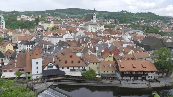 Cesky Krumlov Tjeckien Maj 2018 Utsikt Över Gatorna Staden Utsikt — Stockfoto