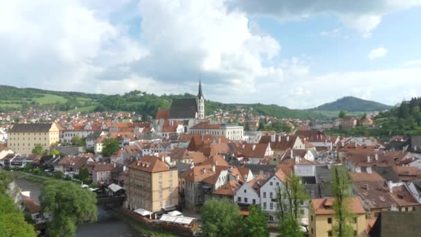 Cesky Krumlov República Checa Maio 2018 Uma Vista Dos Edifícios — Vídeo de Stock