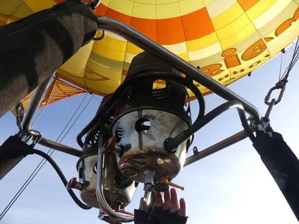 Región Kiev Makarov Ucrania Octubre 2018 Piloto Globos Regula Flujo —  Fotos de Stock