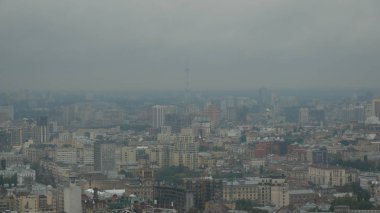 Kiev, Ukrayna - 15 Ekim 2018: Bina Kiev Multi apartman binaları ile. Apartman binaları ile kenti.