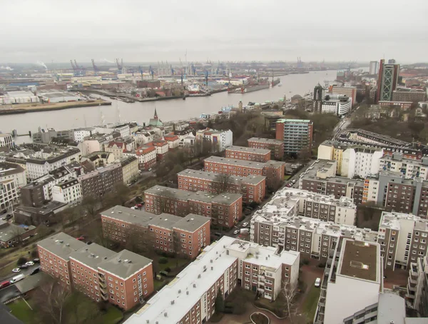 Hamburg Germany February 2015 View City Height Real Estate City — Stock Photo, Image