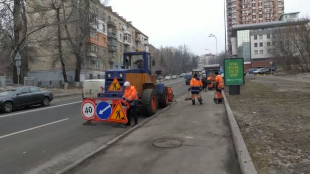 Kiev Ukraina Januari 2019 Politisk Reklam Med Bilden Presidentkandidaten Vladimir — Stockvideo