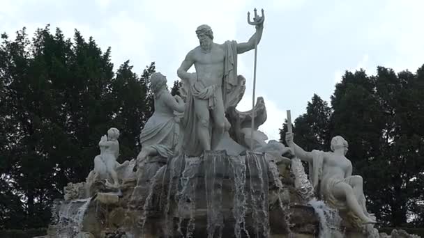 Vienne Autriche Mai 2018 Fontaine Neptune Dans Parc Schonbrunn Promenade — Video