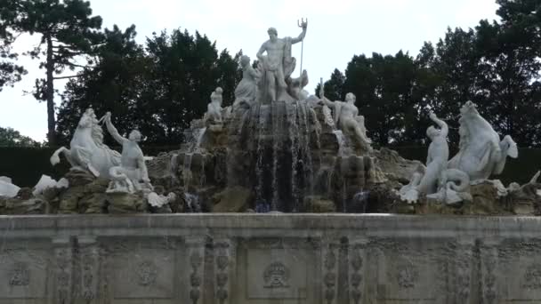 Vienne Autriche Mai 2018 Fontaine Neptune Dans Parc Schonbrunn Promenade — Video