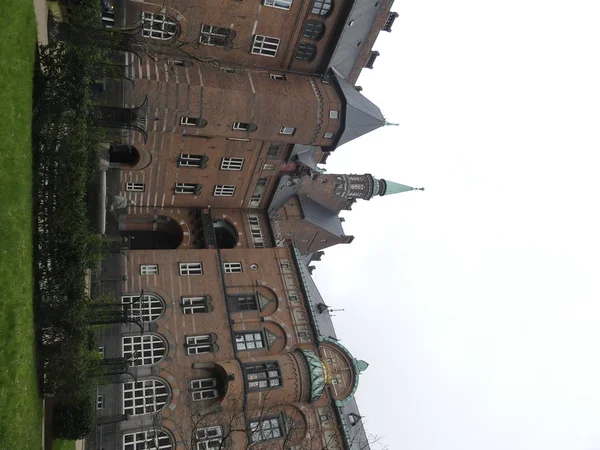 Vista da Câmara Municipal de Copenhaga e da Praça da Câmara Municipal — Fotografia de Stock