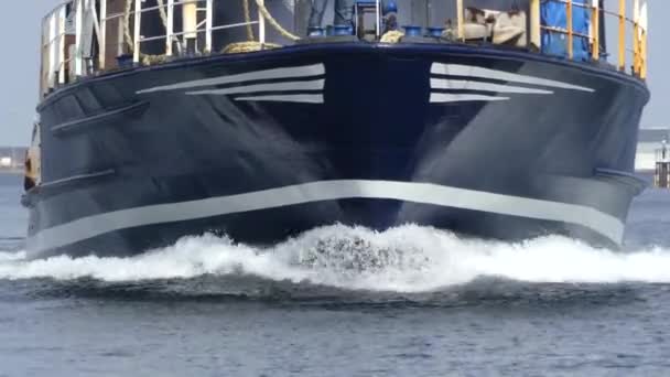 Copenhagen Dinamarca Marzo 2019 Barco Motor Entra Puerto Barco Navega — Vídeo de stock