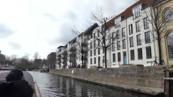 Copenhague Danemark Mars 2019 Excursion Bateau Touristique Sur Les Canaux — Video