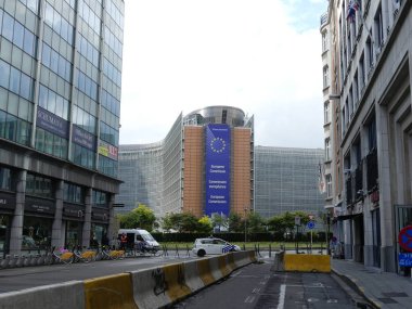 Brüksel, Belçika-Mayıs 2019: Avrupa Komisyonu binası. Le B