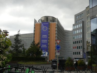 Brüksel, Belçika-Mayıs 2019: Avrupa Komisyonu binası. Le B
