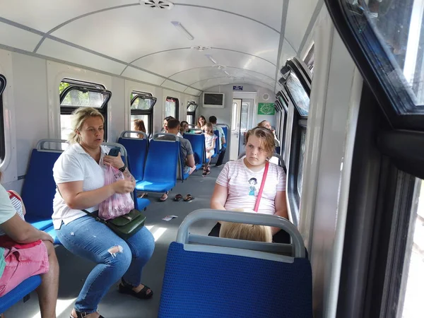 Kiev, Ukraine, Europe - Juin 2019 : Chemin de fer pour enfants. Le récit — Photo