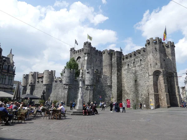 Vista do Castelo dos Condes da Flandres . — Fotografia de Stock