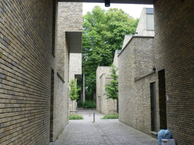 Bruges, Belçika - Mayıs 2019: Şehir sokaklarının manzarası. Evet.