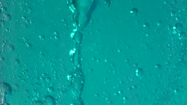 Blaue Luftblasen Gel Gel Glühbirnen Auf Blauem Hintergrund Blaue Bullen — Stockvideo