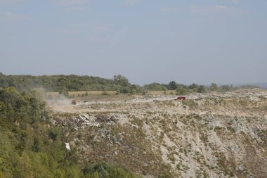 Kiev, Ukrayna, Avrupa - Eylül 2019: Çöplük