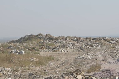 Kiev, Ukrayna, Avrupa - Eylül 2019: Çöplük