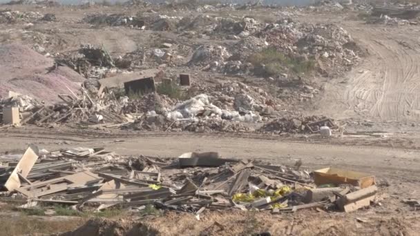 Kiev Ucraina Europa Settembre 2019 Discarica Rifiuti Costruzione Ecologia Inquinamento — Video Stock