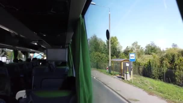 Bydgoszcz Gdansk Poland Europe September 2019 Passengers Travel Flixbus Bus — Stock Video