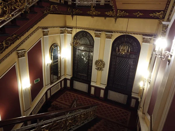 Bydgoszcz Poland September 2019 Interior Lobby Ancient Hotel Stairs Hotel — Stock Photo, Image