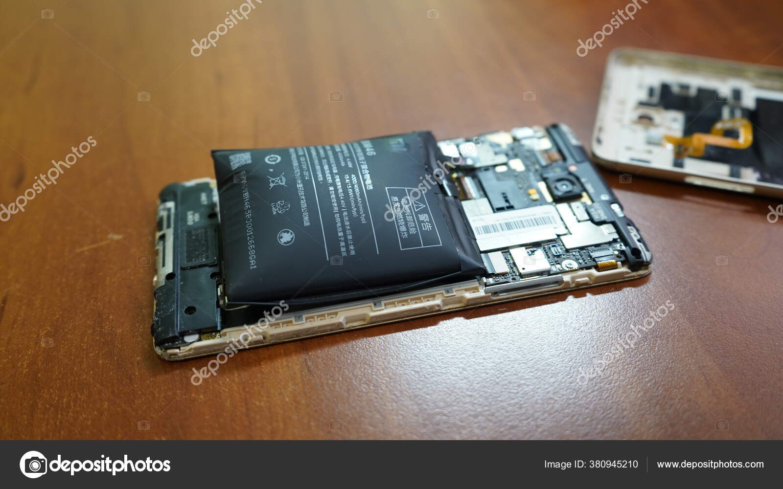 Europe Kiev Ukraine June 2020 Swollen Smartphone Battery