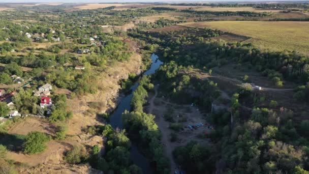 Europe Buky Ukraine Septembre 2020 Vue Aérienne Canyon Buky Vue — Video