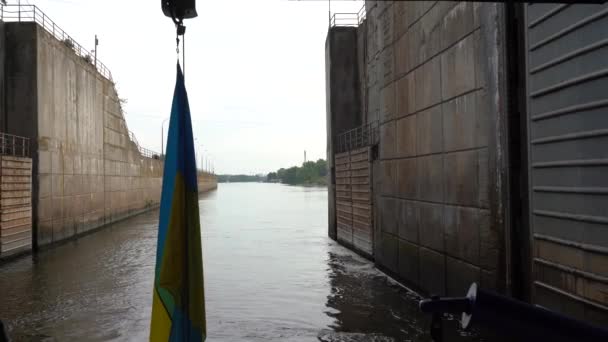 Vyshgorod Regione Kiev Ucraina Settembre 2020 Una Nave Motore Piacere — Video Stock